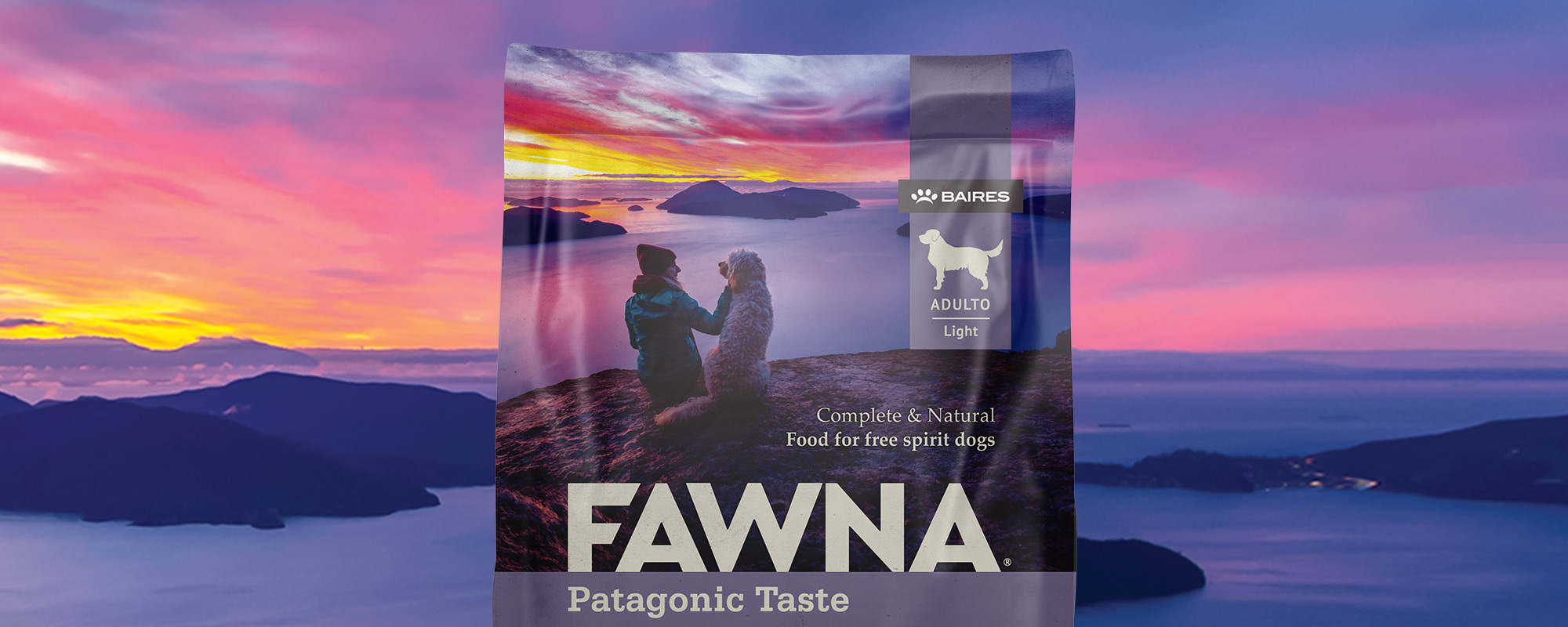 Tridimage diseño de packaging marca Fawna nutrición para mascotas