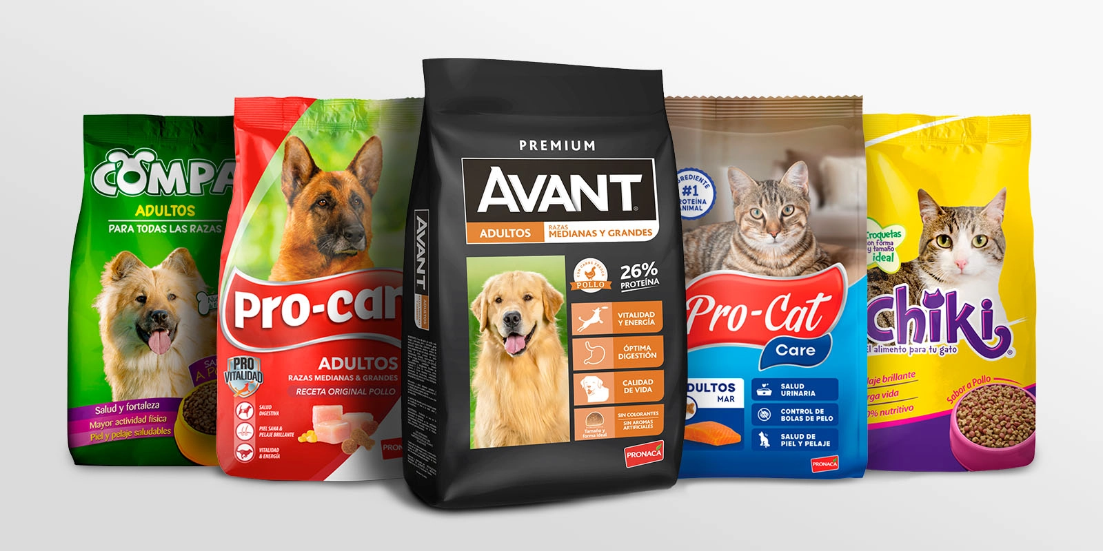 Compa, Chiki, Pro-Can, Pro-Cat Care, Avant – PRONACA
