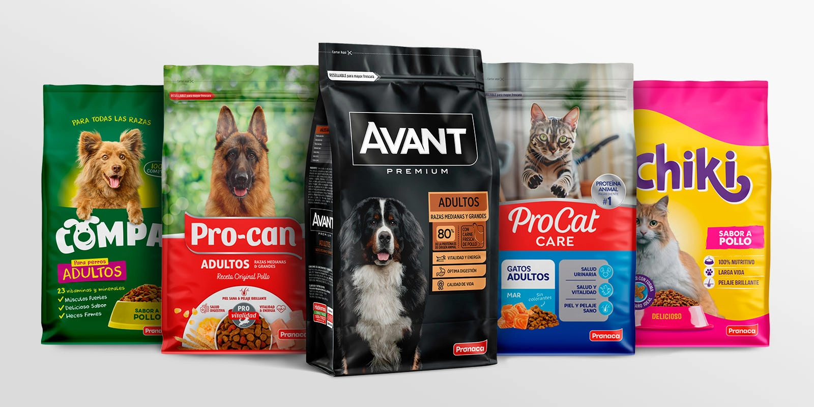 Compa, Chiki, Pro-Can, Pro-Cat Care, Avant – PRONACA