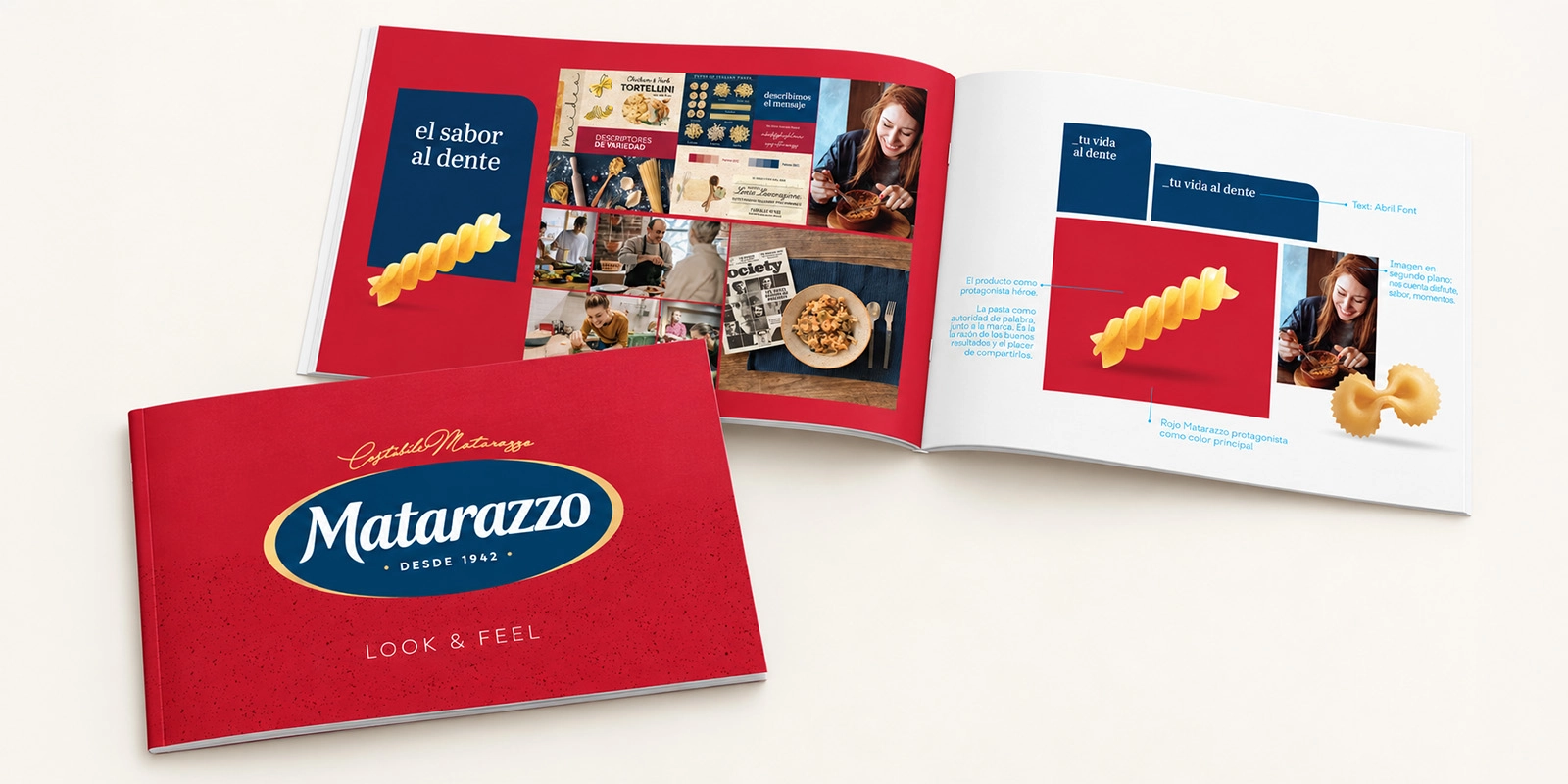 Brand book de Tridimage mostrando el nuevo look and feel y diseño de marca de Matarazzo.